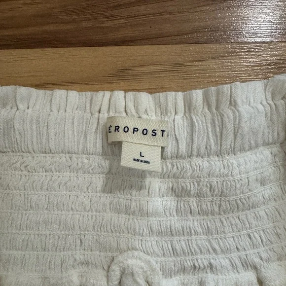 Aeropostale White Cream Ruffled Skort - Picture 2 of 3